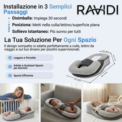 RAVIDI™ Baby Dream - Per Reflusso, Coliche & Riposo Tranquillo
